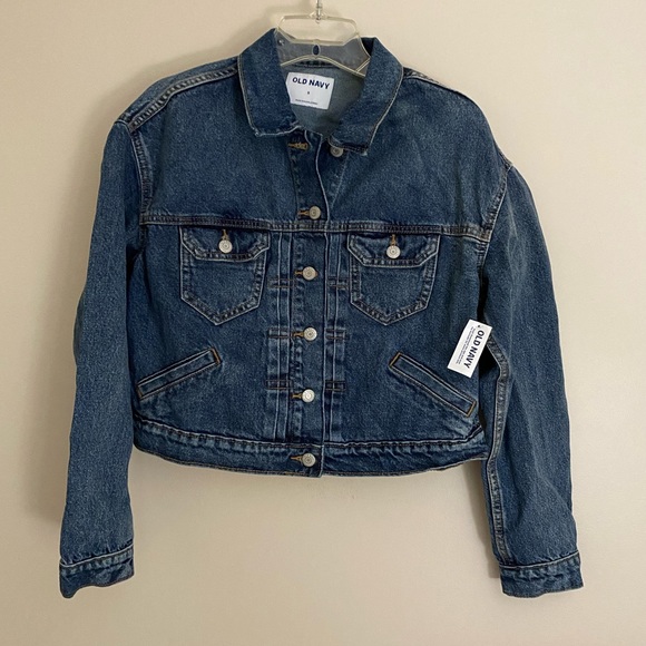 Cropped Medium Wash Jean Jacket - Picture 5 of 16